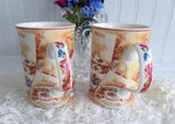 Royal Albert Lady Carlyle Collage Mug Pair Afternoon Tea Series Elegant Tea Mugs