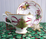 Holiday Royal Albert Old Country Roses Cup and Saucer Christmas Tree