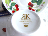 Cherry Breakfast Size Cup And Saucer Roy Kirkham Bone China Red Cherries Large