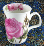 Mug Roy Kirkham Les Roses Pink Maroon English Bone China New