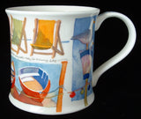 Dunoon Tea Mug By The Sea Boat Beach Chairs 2007 Artist Emma Ball