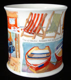 Dunoon Tea Mug By The Sea Boat Beach Chairs 2007 Artist Emma Ball