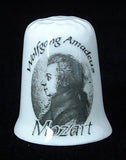 Thimble Mozart Anniversary 1756-2006 Bone China England Famous Composer Sewing