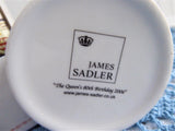Sadler Mug Queen Elizabeth 80th Birthday 2006 Boxed Blue White Platinum
