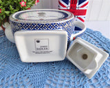 Sadler Teapot Queen Elizabeth 80th Birthday 2006 Boxed Blue White Platinum