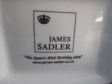 Sadler Teapot Queen Elizabeth 80th Birthday 2006 Boxed Blue White Platinum