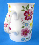 English Bouquet Chintz Mug Roy Kirkham Pink Blue Yellow English Bone China