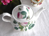 Pink Redoute Rose Teapot Roy Kirkham Botanical Names 6 Cups 40 Ounces