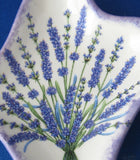 Lavender Tea Bag Caddy Ceramic Purple Border Handmade Local Artisan