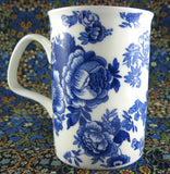 Mug Roy Kirkham Blue Victorian Chintz English Bone China Blue And White