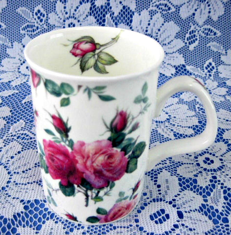 Lavender Bouquet Mug Adderley English Bone China Purple White