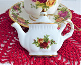 Christmas Ornament Teapot Old Country Roses Royal Albert Made In China 2009
