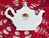 Christmas Ornament Teapot Old Country Roses Royal Albert Made In China 2009
