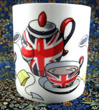 Cartoon English Flag Tea Party Mug Union Jack UK Flag Bone China England New
