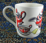 Cartoon English Flag Tea Party Mug Union Jack UK Flag Bone China England New