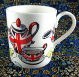 Cartoon English Flag Tea Party Mug Union Jack UK Flag Bone China England New