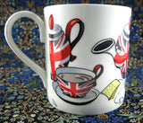 Cartoon English Flag Tea Party Mug Union Jack UK Flag Bone China England New