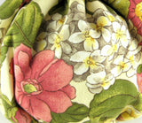 Padded Tea Cozy Reversible Peach Yellow Floral Striped Lining USA Handmade