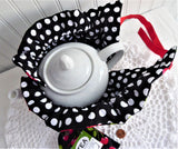 Tea Cozy And Tea Wallet Cherries Polka Dots Thistledown Cozies USA New Tags
