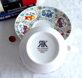 Prunus Fruit Design Breakfast Size Cup And Saucer Roy Kirkham Bone China Butterflies