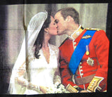 William And Catherine Royal Wedding Balcony Kiss Tea Towel New 2011