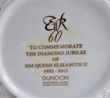 Mug Queen Elizabeth II Diamond Jubilee Dunoon English Fancy Bone China 2012