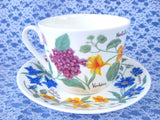 Botanical Breakfast Size Cup And Saucer Roy Kirkham Flowers And Names Bone China
