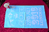 Tea Towel Birth Of Prince George To William Kate Blue And White 2013