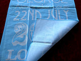 Tea Towel Birth Of Prince George To William Kate Blue And White 2013