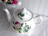 Roy Kirkham Palace Garden Teapot Roses Butterflies 6 Cups 40 Ounces