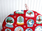 Christmas Snow Globes Tea Cozy Padded Tea Cosy Ulster Large Polka Dot Lining