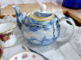Monet Water Lilies Teapot Leonardo Blue 6 Cups New 40 Ounces Gift Box