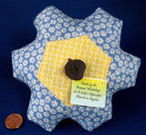 Pin Cushion Vintage Fabrics Hand Made USA New Church Fund Raiser Artisan Made
