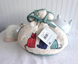 Cat Walk Tea Cozy Padded Muff Style Cosy Ulster Large Multicolor Kitty Cats