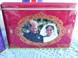 Pair Tea Tins Duke And Duchess Of Cambridge And Duke And Duchess Of Sussex