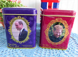 Pair Tea Tins Duke And Duchess Of Cambridge And Duke And Duchess Of Sussex