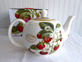 Strawberry Fayre Teapot English Leonardo 4-6 Cups New 40 Ounces Gift Box