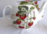 Strawberry Fayre Teapot English Leonardo 4-6 Cups New 40 Ounces Gift Box