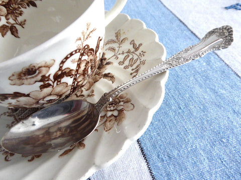 Gorham Cambridge Spoon Sterling Teaspoon Classical Floral 1890s Spoon Afternoon Tea - Antiques And Teacups - 1