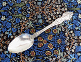Sterling Silver Spoon R Wallace Violet 1904 Classical Floral Monogram Gothic M - Antiques And Teacups - 1