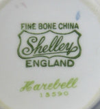 Shelley England Harebell Cup And Saucer Low Oleander Shape Garden Tea Party