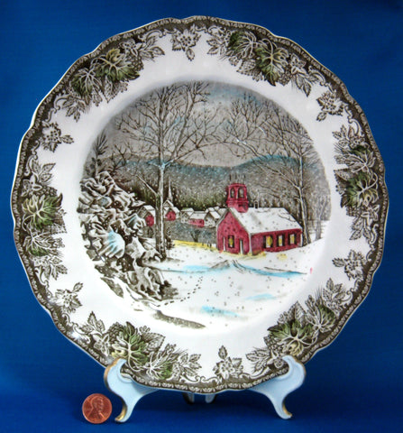 Johnson Brothers Friendly Village Dinner Plate School House English Made 1950-1960s
