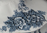 Transferware Victorian Tureen Antique English Floral 1870s TLC Shabby Ironstone