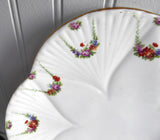 Edwardian Shelley Cake Plate Sandwich Server Roses Festoons Dainty Wileman 1909 - Antiques And Teacups - 5