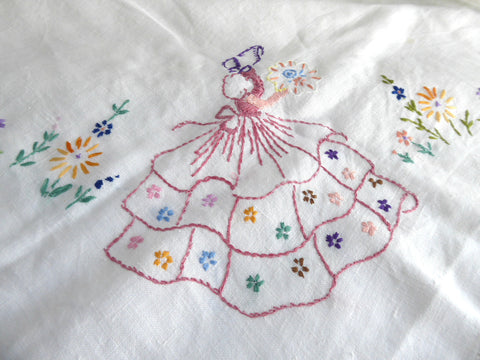 Crinoline lady embroideries and some vintage haberdashery