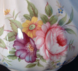 Teapot England Bone China Floral Molded Swirl Tea Pot Vintage 1960s Royal Park