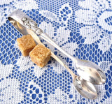 Edwardian Apostle Sugar Tongs Spoon Ends Bridon Bros Sheffield 1900-1910 Shaped Finial Top Quality - Antiques And Teacups - 3