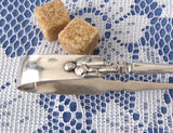 Edwardian Apostle Sugar Tongs Spoon Ends Bridon Bros Sheffield 1900-1910 Shaped Finial Top Quality - Antiques And Teacups - 4