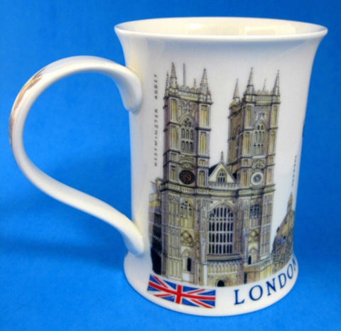 Dunoon Mug London Skyline Tower Of London Big Ben Tall English Bone China - Antiques And Teacups - 1