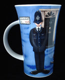 Dunoon Tall Mug London England Beefeater Bobby Piccadilly Stoneware Artist Kate Mawdsley - Antiques And Teacups - 2